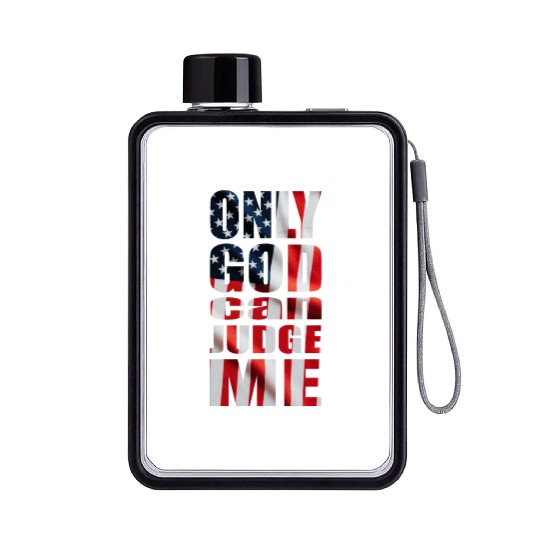 Only God can Judge Me usa Flat Water Bottles