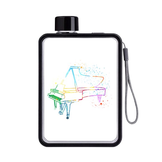 Piano, Pianist Flat Water Bottles