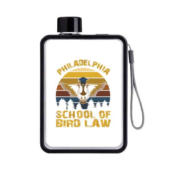 Vintage Philadelphia School Of Bird Law For Nature Flat Water Bottles