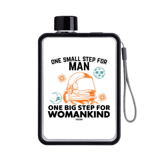 Space Astronomy Women Girls Moon Flat Water Bottles