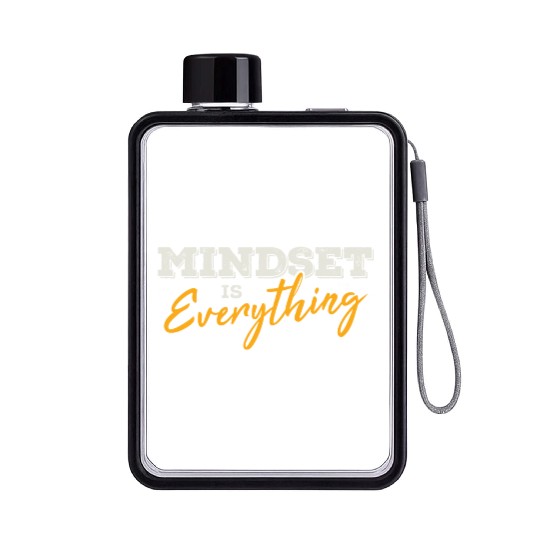 Growth Mindset Entrepreneur Teacher Fitness Flat Water Bottles