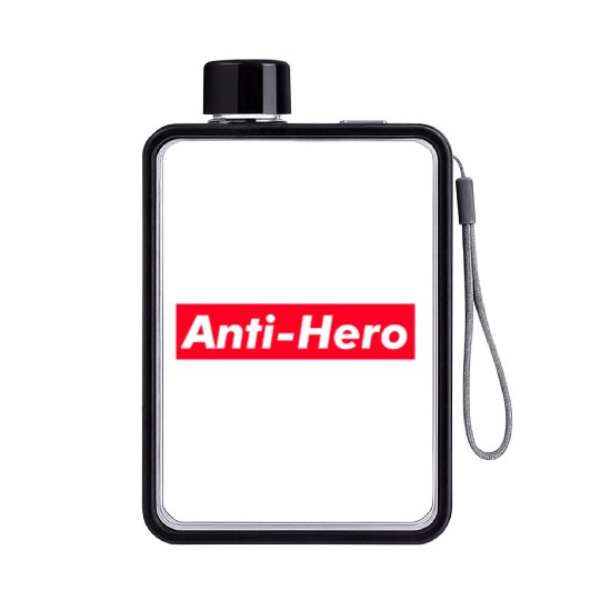 Anti-Hero red boxx Text Gift Music Fan Lover Flat Water Bottles