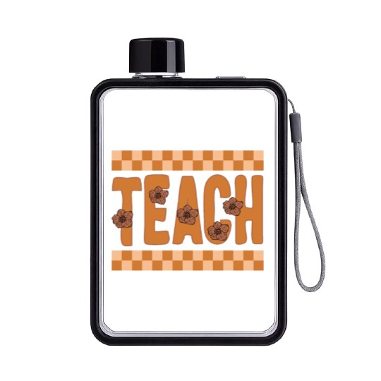 Thanksgiving Flat Water Bottles, Teach Floral Teacher