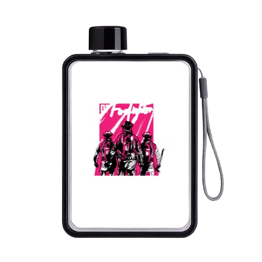 Firefighter Thin Red Line Sisterhood Flat Water Bottles