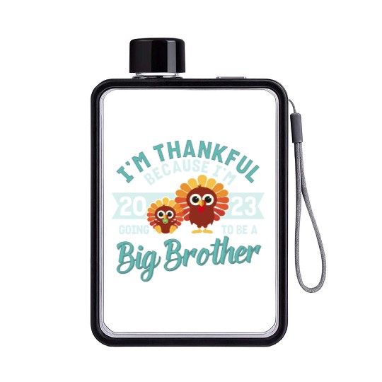 Big Brother 2023 Baby Thanksgiving Turkey Boys Flat Water Bottles