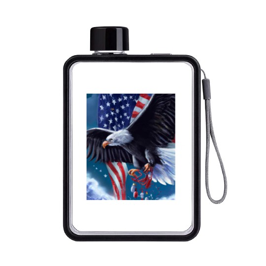 Patriotic Christmas Sea Eagle With Christmas Flat Water Bottles