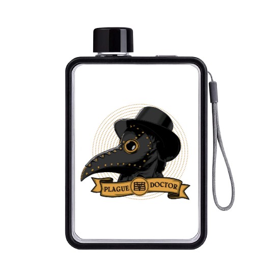 Plague Doctor Flat Water Bottles