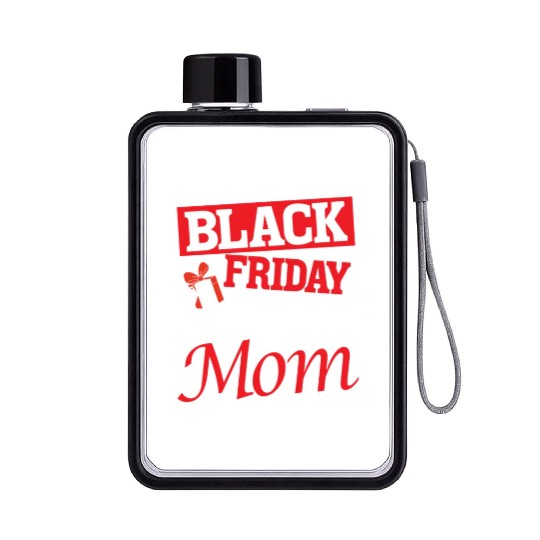 Black Friday Team Mom Flat Water Bottles