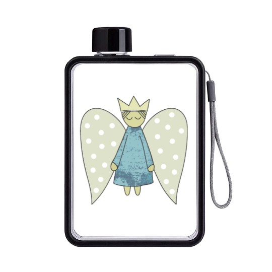 The Flight of the Christmas Angel Flat Water Bottles