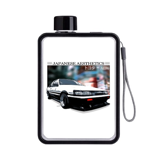 Classic japanese engine aesthetic City New Flat Water Bottles