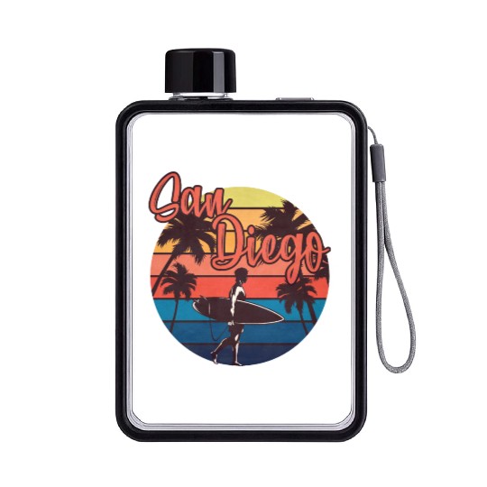 San Diego Surf Flat Water Bottles