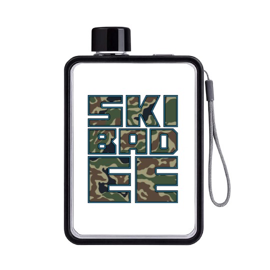 MC Skibadee DNB Original Junglist MC Skiba Camo Flat Water Bottles
