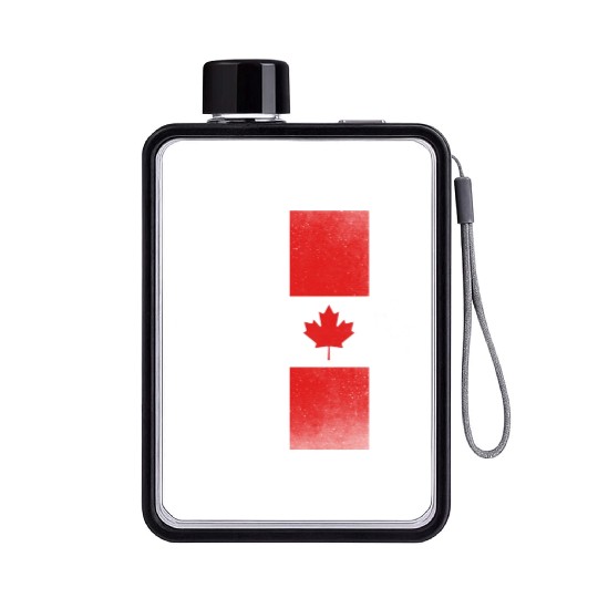 Canada Design for proud Canadian Americans Flat Water Bottles