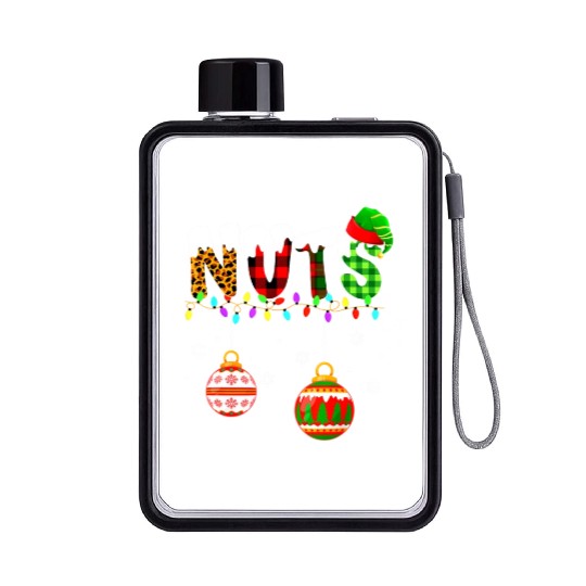 Funny Chest Nuts Couples Christmas Chestnuts Xmas Flat Water Bottles