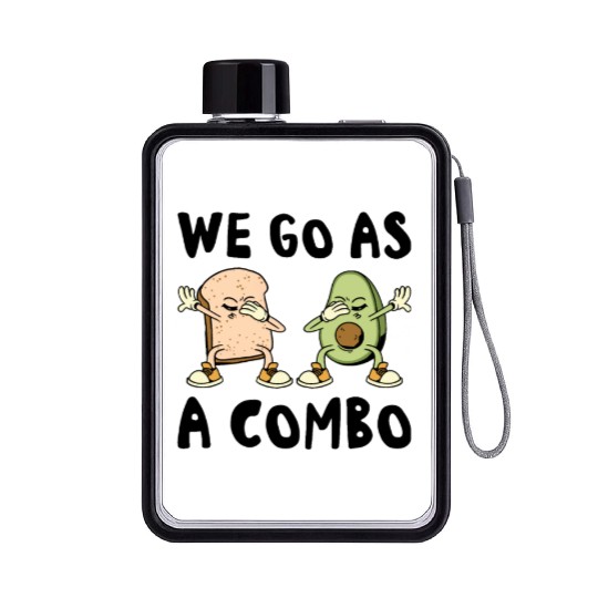 Siblings Avocado Toast Combo Big Sister Brother Flat Water Bottles