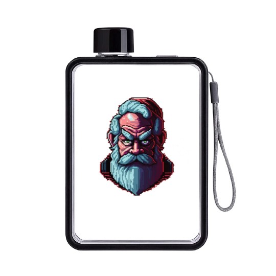 Grumpy Santa Flat Water Bottles