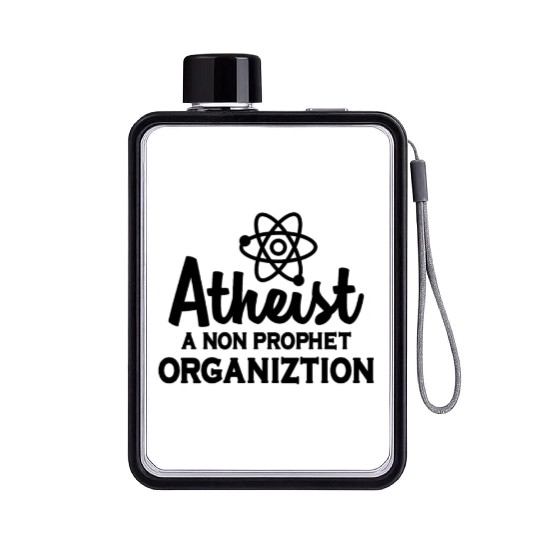 Atheist Atheism Anti Religion Securalism God Sucks Flat Water Bottles