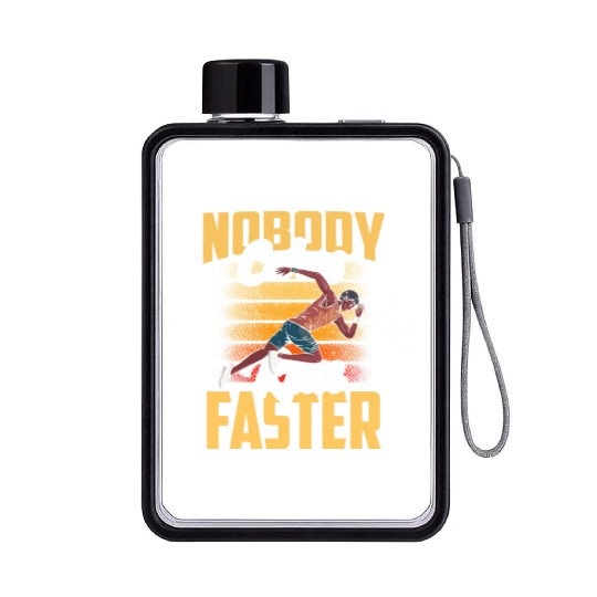 Nobody Cares Run Faster Cute Sayings Motivation Flat Water Bottles