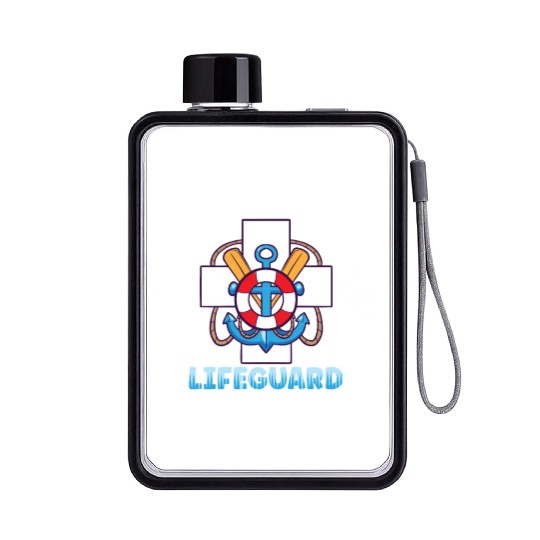 Swimmer Scuba Diving Lifeguard Water Sport Flat Water Bottles