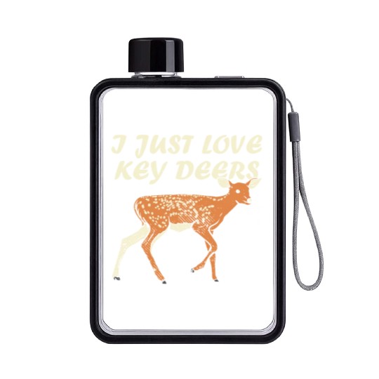 I Just Love Key Deers Fawn Deer Lover Florida Keys Flat Water Bottles