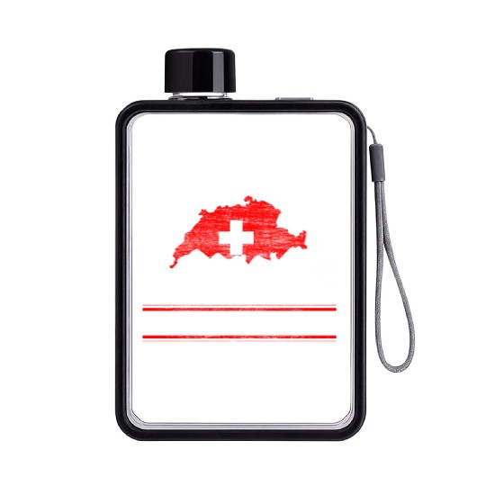 Switzerland Swiss Origin Gift Flat Water Bottles