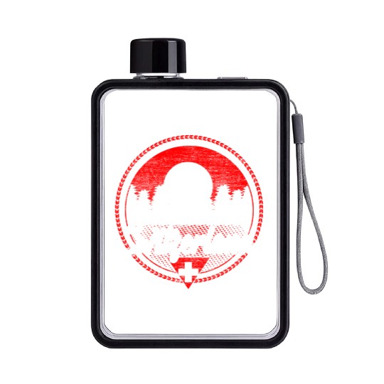 Switzerland Swiss Flag Gift Flat Water Bottles