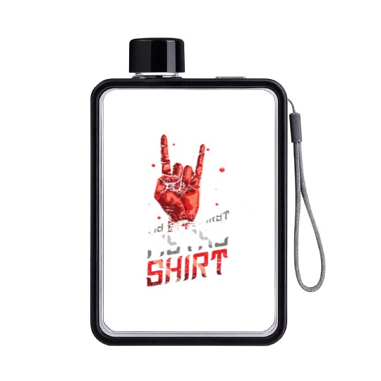 Metal Kid Rock Sign Rock Hand First Metal Flat Water Bottles