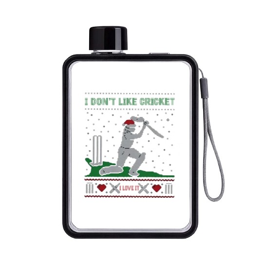 Cricket Is My Love:I Don’t Like Cricket I Love It Flat Water Bottles