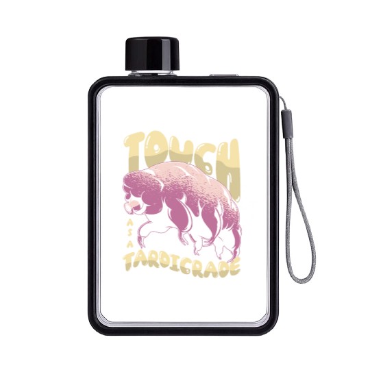 Tough As Tardigrade Science Lover Tardigrade Flat Water Bottles