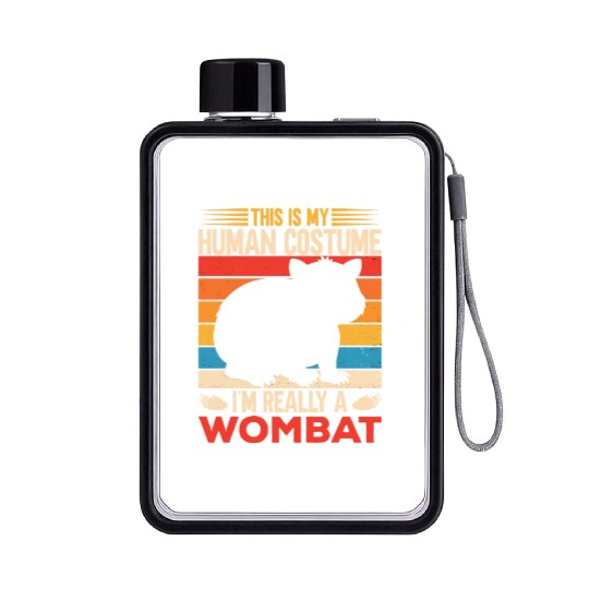 Combat Wombat For A Wombats Lover Flat Water Bottles