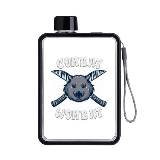 Combat Wombat For A Wombats Lover Flat Water Bottles