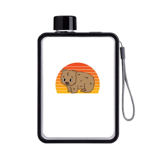 Cute Australian Wombat Quote Wombats Lover Flat Water Bottles