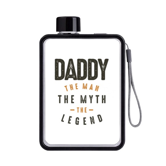 Daddy The Man The Myth The Legend Flat Water Bottles