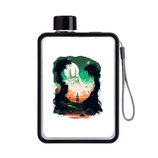 galaxy Flat Water Bottles