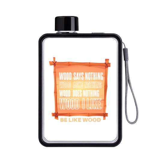Funny lumberjack forest worker saying Flat Water Bottles