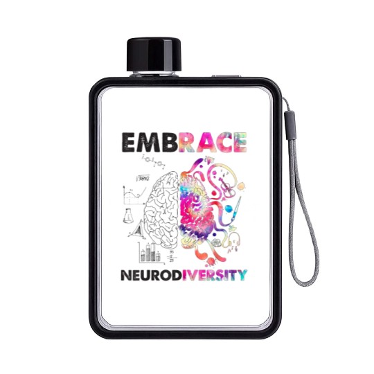 Embrace Neurodiversity Autism Flat Water Bottles