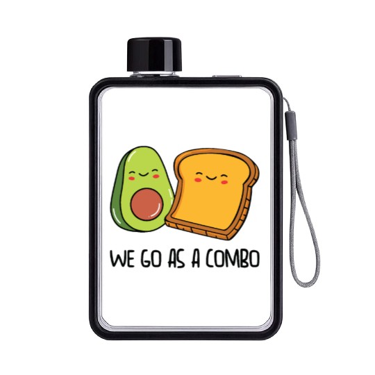 Siblings Avocado Toast Combo Big Sister Brother Flat Water Bottles