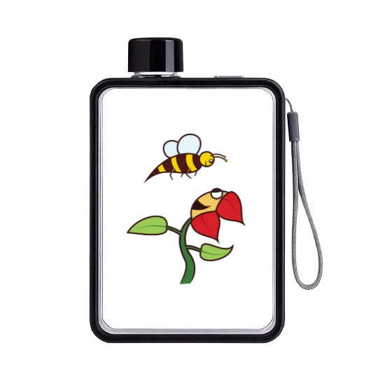 bee flower amazon Flat Water Bottles