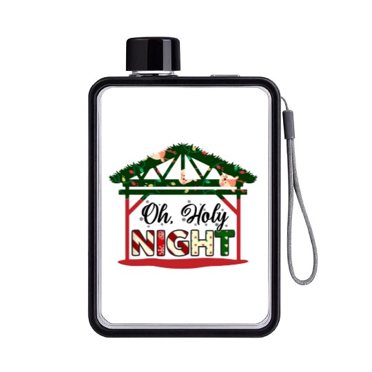 Oh Holy Night Flat Water Bottles
