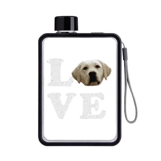 I Love My Yellow Lab Labrador Retriever Dog Flat Water Bottles