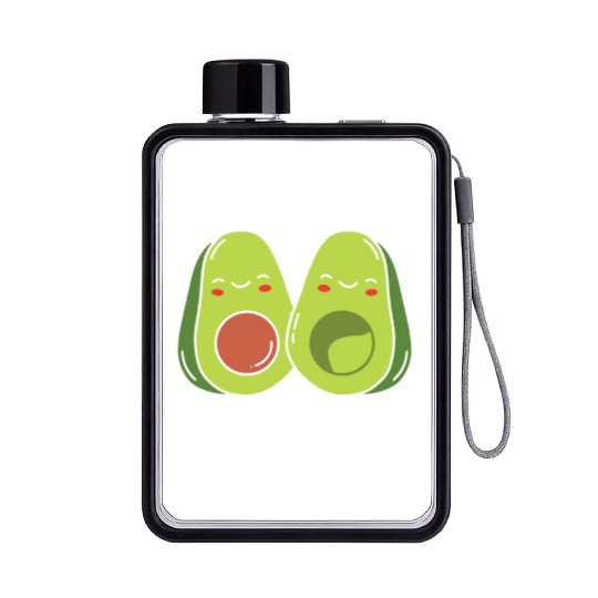 Sibling Big Brother Avocado Goals Hilarious Puns Flat Water Bottles