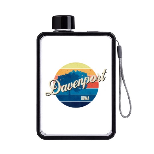 Davenport - Iowa Flat Water Bottles