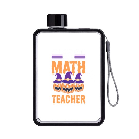 Nothing Scares Me I'm A Math Teacher Halloween Flat Water Bottles