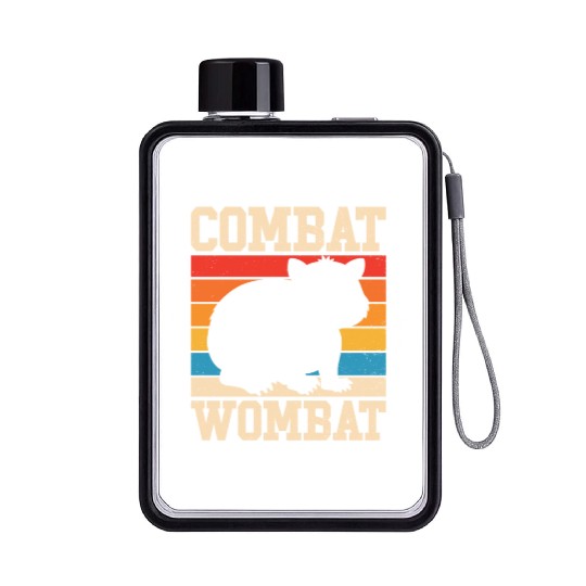 Combat Wombat For A Wombats Lover Flat Water Bottles