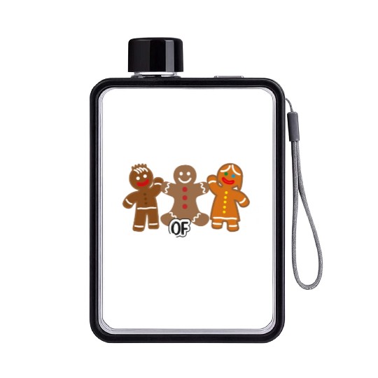 Teacher smart cookies Family Christmas Gingerbread Flat Water Bottles