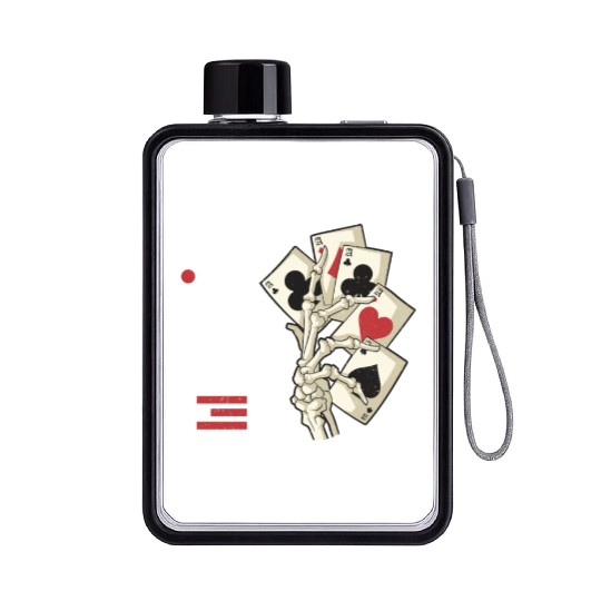 Poker Casino Poker Player Gambling Roulette Gift Flat Water Bottles