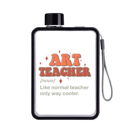 Art Teacher Flat Water Bottles