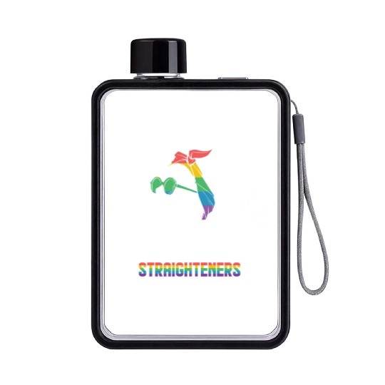 Gay Pride Woman Rainbow LGBT Girls Flat Water Bottles