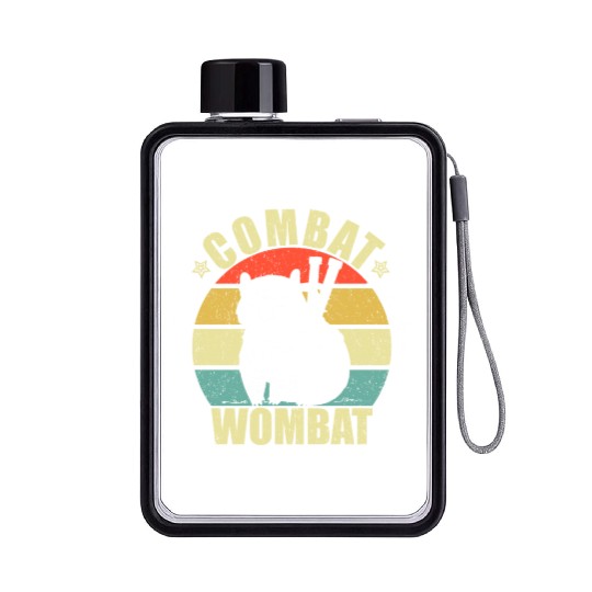 Combat Wombat For A Wombats Lover Flat Water Bottles