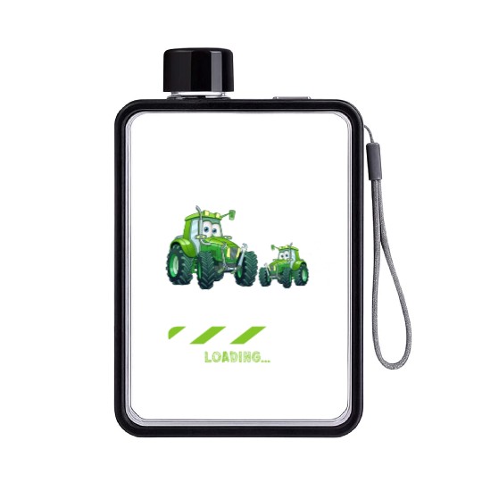 Big brother farmer tractor Flat Water Bottles